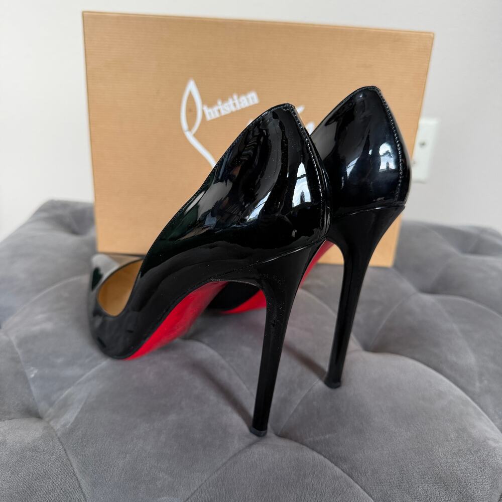Christian Louboutin Pigalle 120 Black Patent Pumps Size 40.5 - Picture 6 of 16